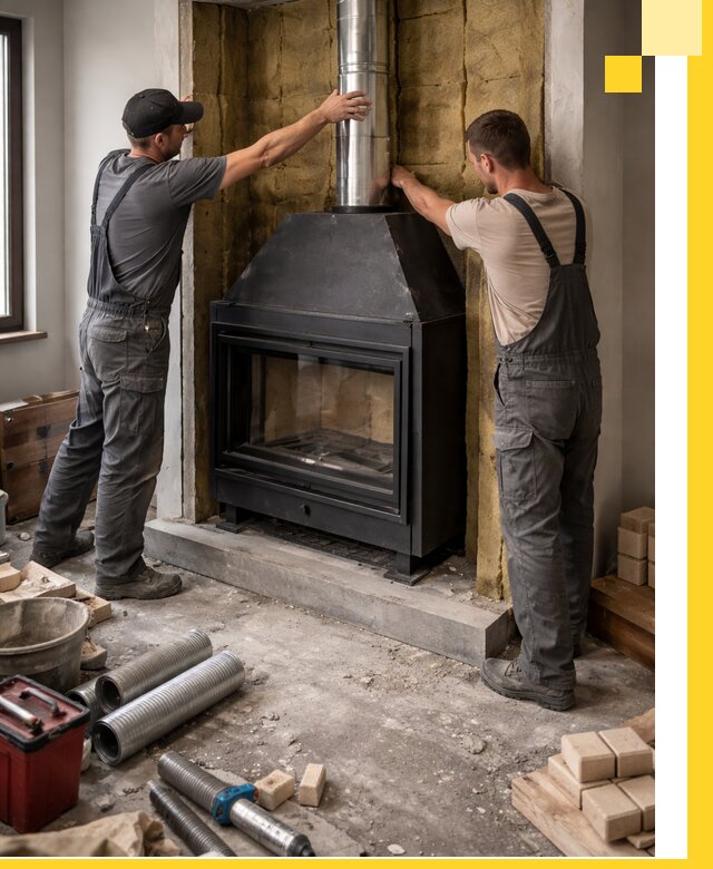 Изготовление и монтаж закрытых каминов в Алапаевске под ключ