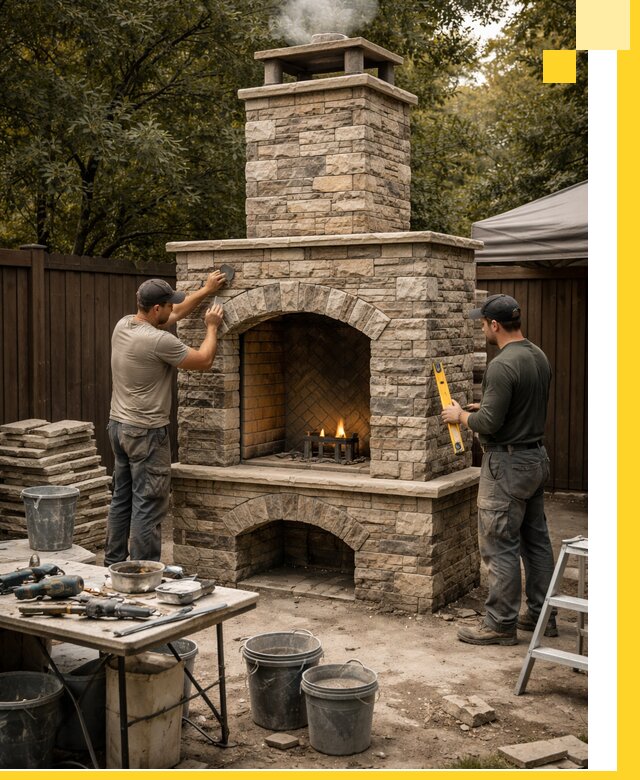 Проектирование и установка уличных каминов в Алапаевске