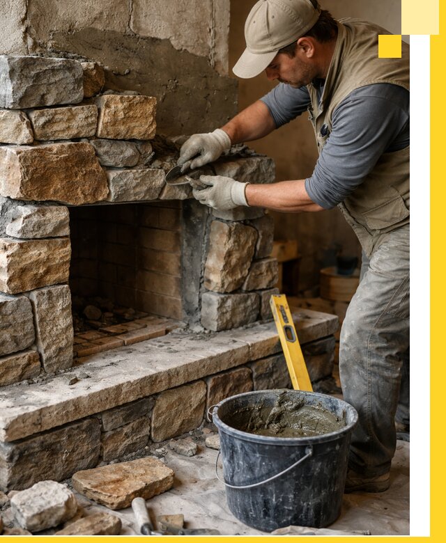 Изготовление и установка каменных каминов под ключ в Алапаевске