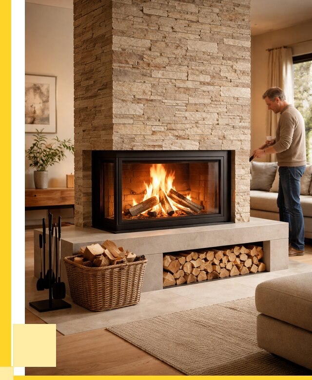 Дровяной камин под ключ в Алапаевске от 214100 р. | ЭриданЛпв