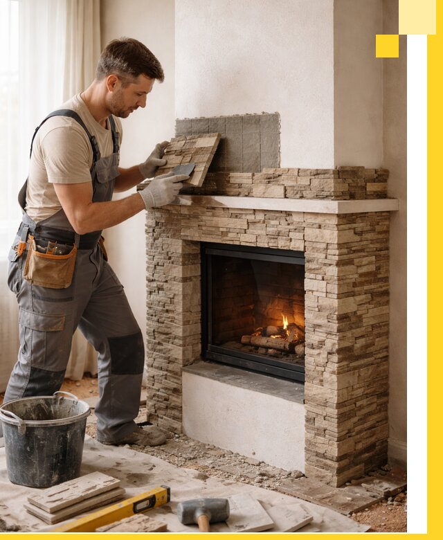 Изготовление и монтаж каминов для дома под ключ в Алапаевске