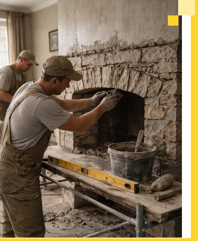 Изготовление каминов под ключ в Алапаевске, монтаж и отделка