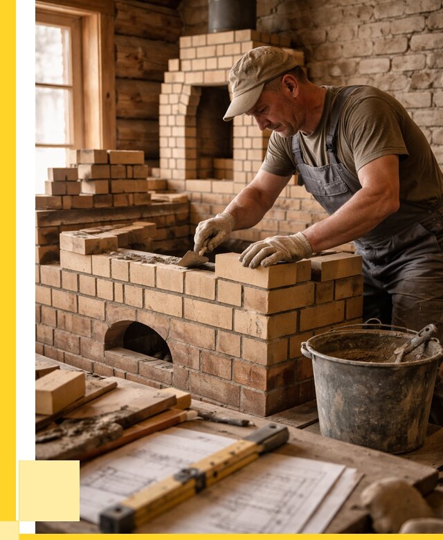 Кладка печей из кирпича в Алапаевске цены от 32115 р. - ЭриданЛпв