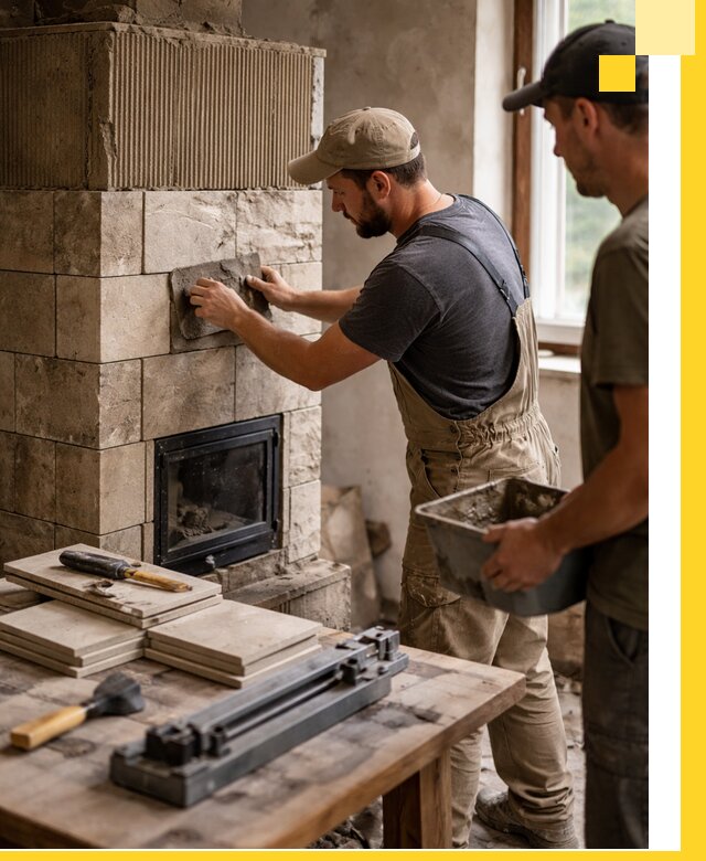 Профессиональная облицовка печей в Алапаевске: керамика и камень