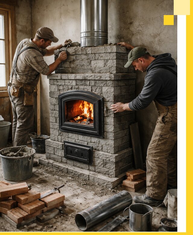 Производство, поставка и монтаж дровяных печей в Алапаевске