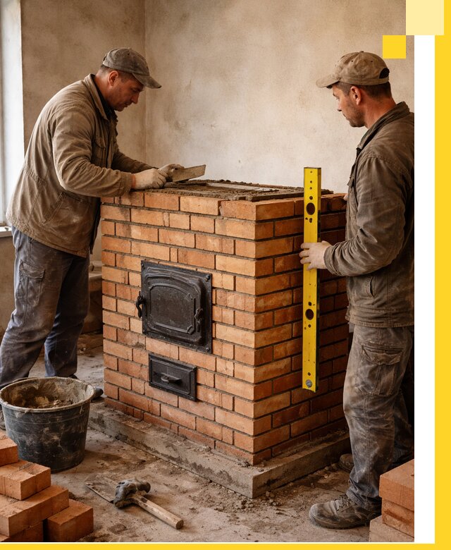 Отопительные печи под ключ в Алапаевске, установка и сборка