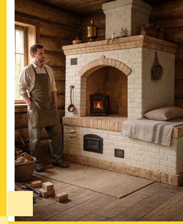 Русские печи с лежанкой под ключ в Алапаевске от 160575 р. ЭриданЛпв