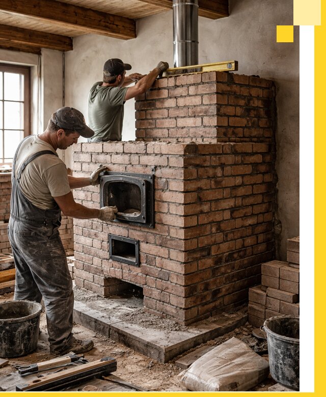 Печи для загородного дома под ключ в Алапаевске — монтаж и сервис