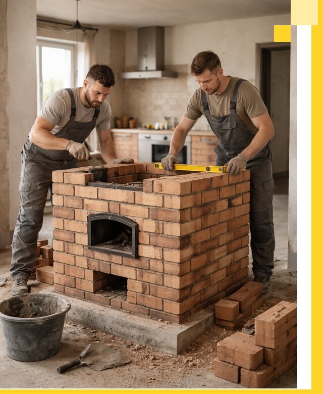 Установка и монтаж печей в частном доме в Алапаевске под ключ