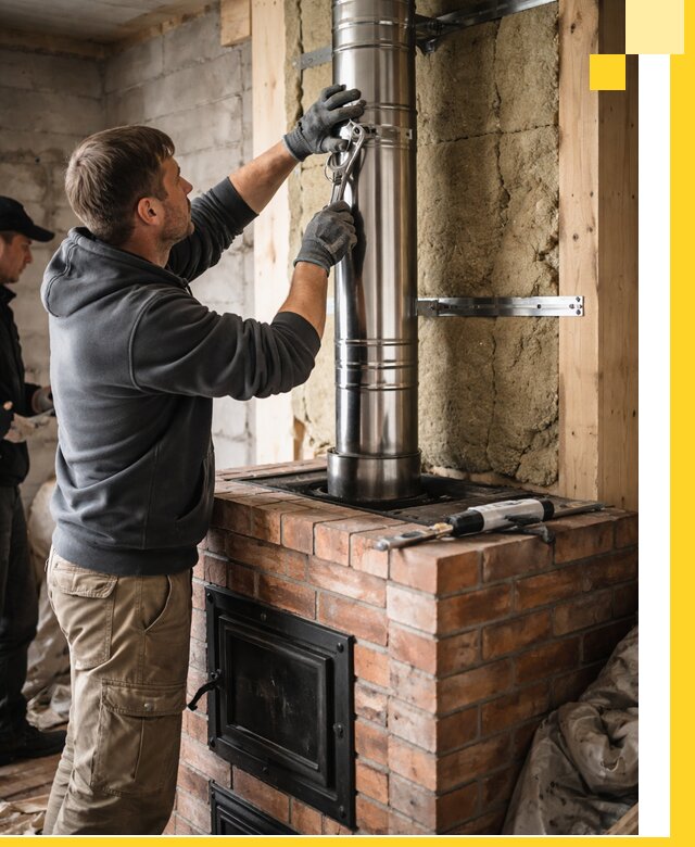 Изготовление и монтаж печей и дымоходов под ключ в Алапаевске