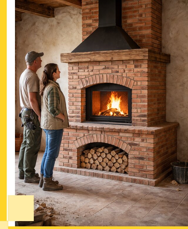 Печи камины из кирпича в Алапаевске от 128460 р. | ЭриданЛпв