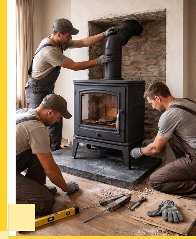 Монтаж печи камина в частном доме в Алапаевске от 26763 р. | ЭриданЛпв