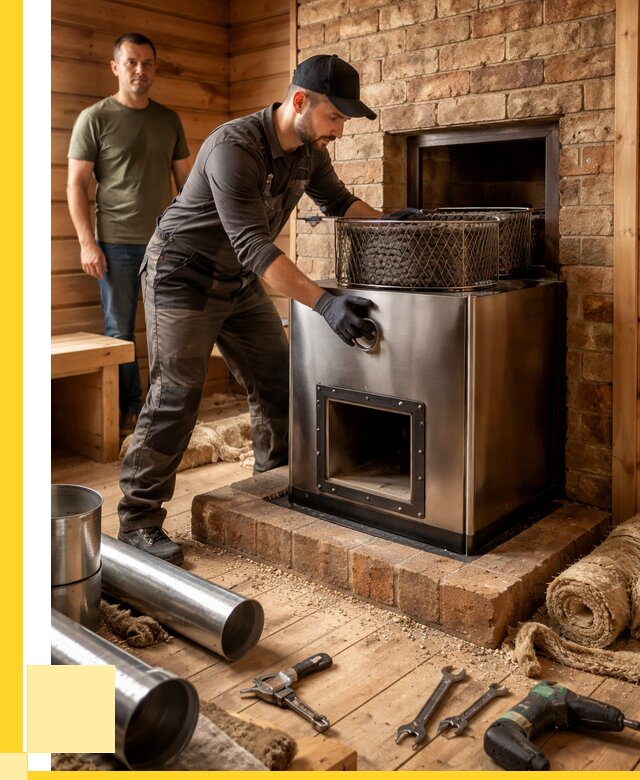 Монтаж банных печей под ключ в Алапаевске от 19269 р., ЭриданЛпв