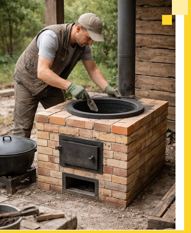 Изготовление и установка печей для казана в Алапаевске под ключ