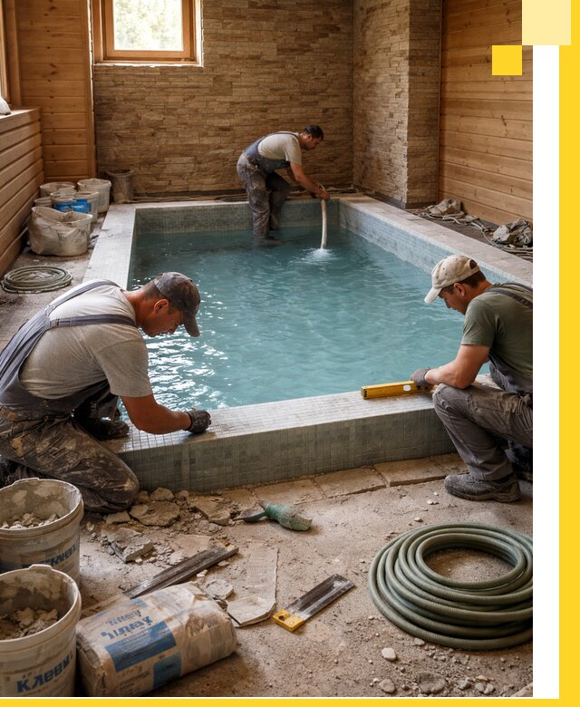 Проектирование и строительство бассейнов для бани в Алапаевске