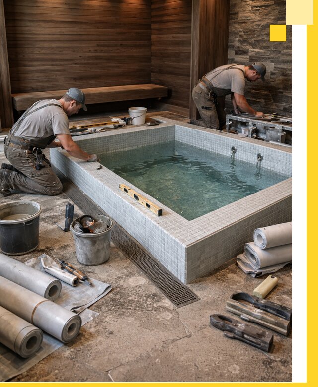 Установка и строительство бассейнов для сауны в Алапаевске