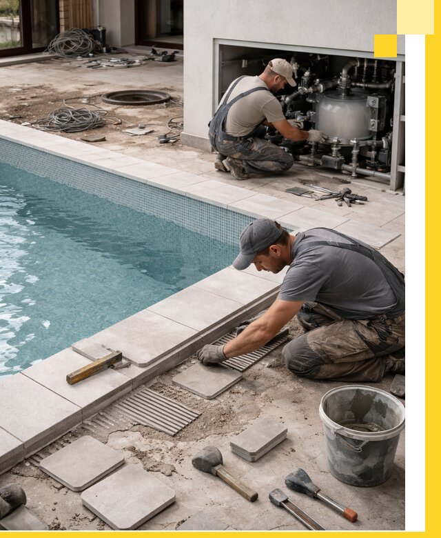 Строительство и монтаж бассейнов в коттедже в Алапаевске