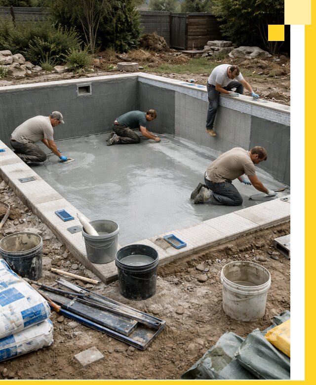 Изготовление и монтаж чаши бассейна под ключ в Алапаевске