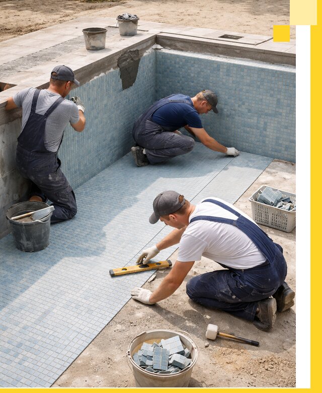 Укладка и установка плитки для бассейнов под ключ в Алапаевске