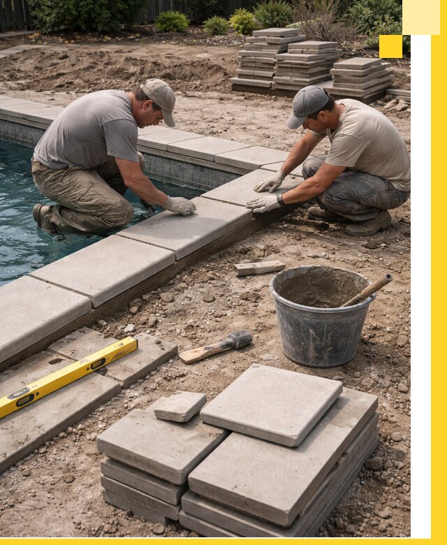 Установка и изготовление копингового камня для бассейнов в Алапаевске