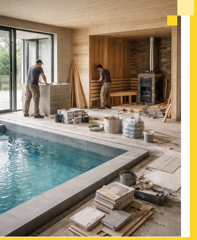 Проектирование и строительство бань с бассейном в Алапаевске