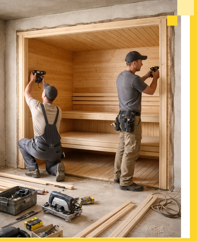 Монтаж саун под ключ в Алапаевске — проектирование и установка