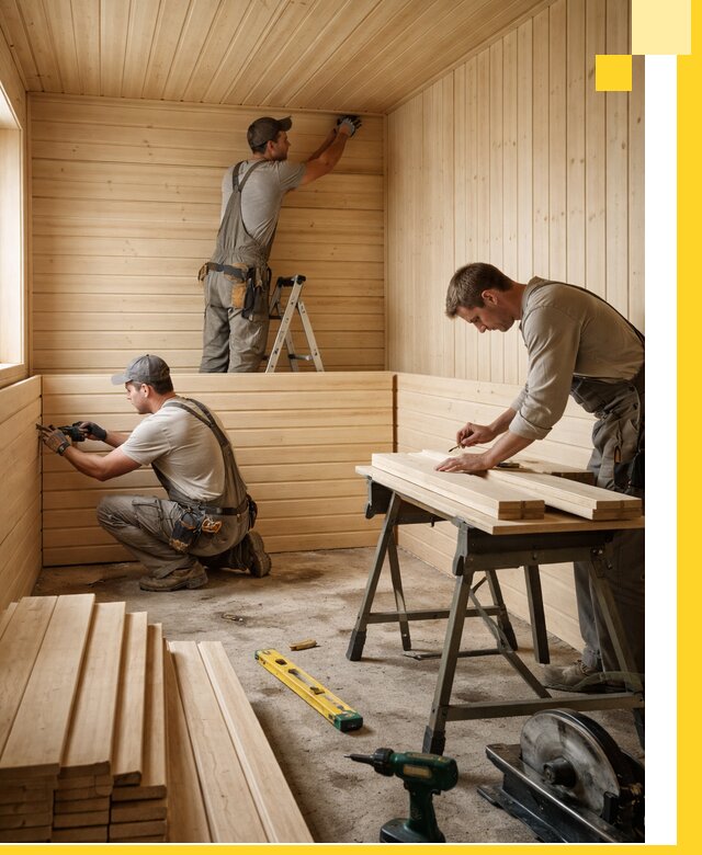 Обшивка саун в Алапаевске из натуральной древесины под ключ