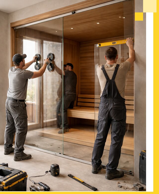 Производство и монтаж стеклянных саун под ключ в Алапаевске