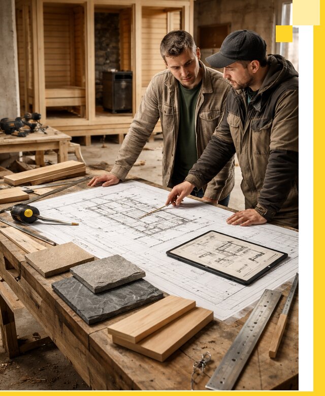 Проекты бань под ключ и планы строительства в Алапаевске