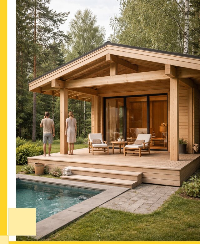 Бани с террасой под ключ в Алапаевске от 642300 р. | ЭриданЛпв