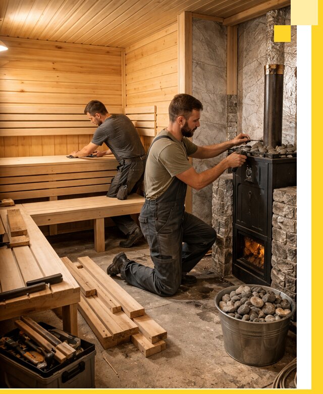 Дизайн и строительство интерьеров бань под ключ в Алапаевске