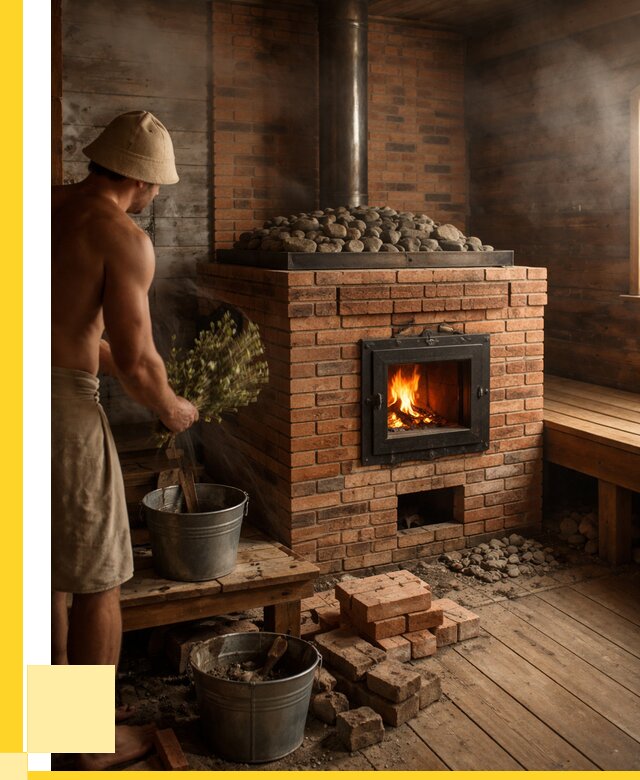 Кирпичные банные печи в Алапаевске от 96345 р. | ЭриданЛпв