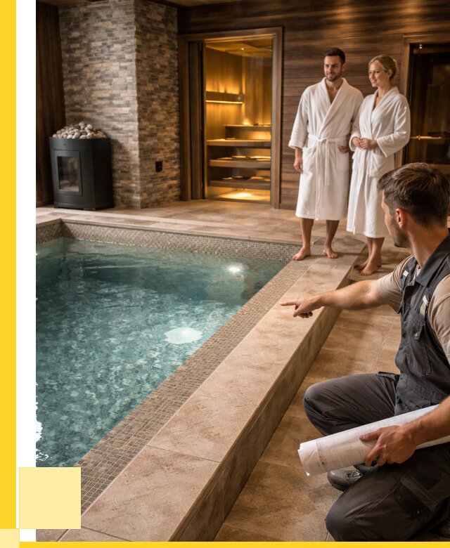 Проект бани с бассейном под ключ в Алапаевске от 69583 р. | ЭриданЛпв