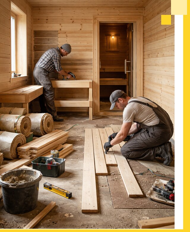 Индивидуальный проект бани с комнатой отдыха под ключ в Алапаевске