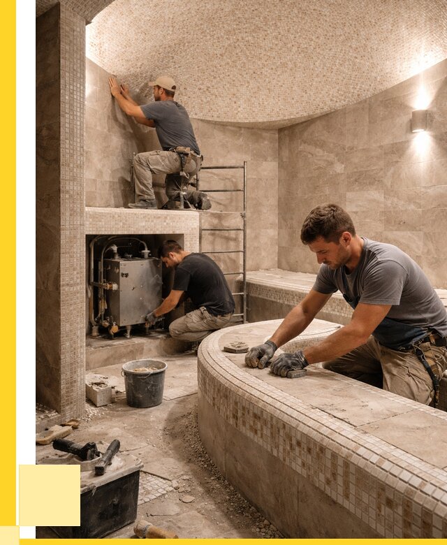 Монтаж хамамов под ключ в Алапаевске от 267625 р. ЭриданЛпв