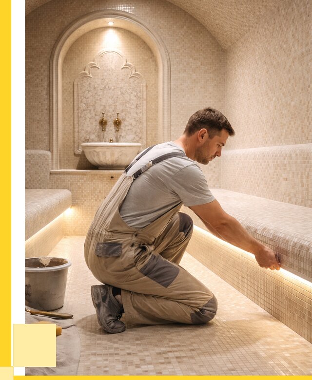 Отделка хамамов под ключ в Алапаевске от 5888 р. | ЭриданЛпв