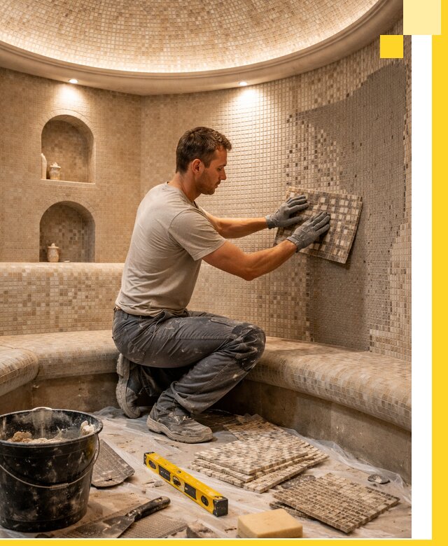 Устройство и монтаж домашнего хамама под ключ в Алапаевске