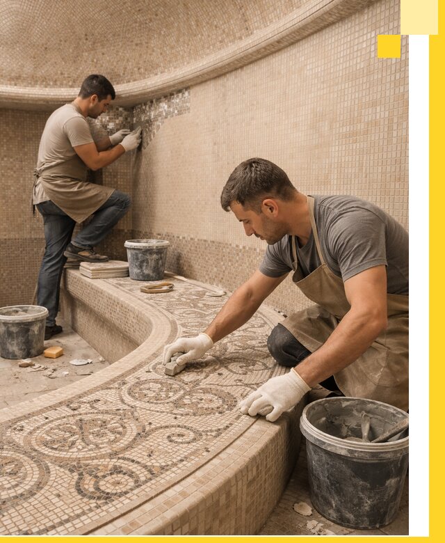 Плитка для хамама в Алапаевске, укладка, подбор и поставка