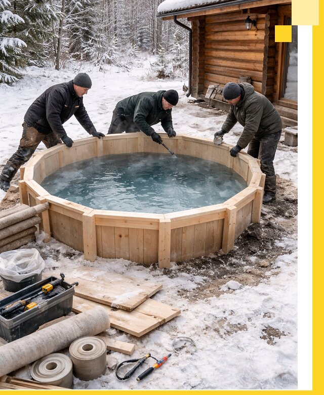 Изготовление и установка ледяных купелей под ключ в Алапаевске